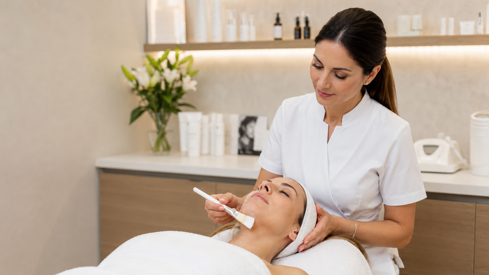 Schoonheidsbehandeling in salon