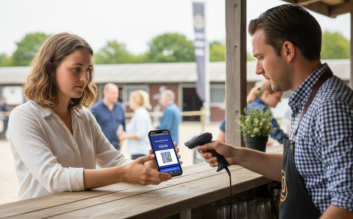 QR code scannen bij de kassa